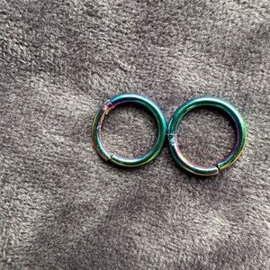 Pair of two 12g Steel Clicker Rings